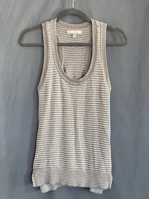 Banana Republic женщин маленький коричневый Серебряный в полоску без рукавов вязаный свитер - Изображение 1 из 4
