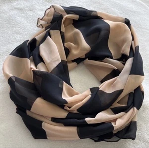 Women fashion Hijab scarf head cover shawl wrap no slip black And Pink Stripes - Picture 1 of 1
