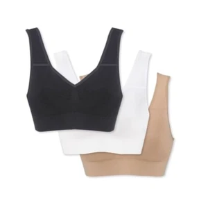 Genie Bra BBW342D3D 3 Variety Pack 34 2D/3D Seamless Wireless Adjustable New - Picture 1 of 6