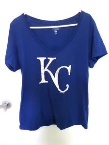 MLB KC Roays Damen-T-Shirt royalblau Größe XL EUC - Bild 1 von 3