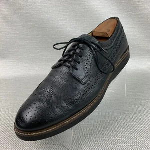 1901 Oxford Budapester Brogue schwarz Leder runde Spitze Schnürschuhe Größe 10M - Bild 1 von 11