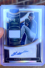 2023 Panini Select Baseball - Gavin Williams #'d 39/99 Auto & Patch Prizm Card