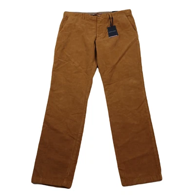 Мужские вельветовые брюки Tommy Hilfiger Chino 38x34 коричневые Denton узкие прямые 139 долл. США - Изображение 1 из 4