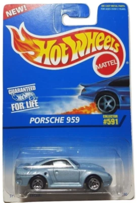 Porsche 959 deportivo Hot Wheels 1997-591 Mainline chasis metálico retirado Foto 1 de 4