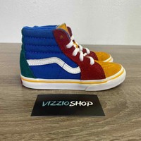 red blue yellow green high top vans