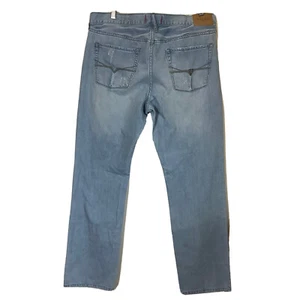 Guess Jeans Mens 38x33.75 Slim Straight Del Mar Fit Light Wash Denim Classic - Picture 1 of 11