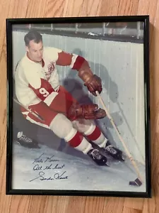 Enmarcado Gordie Howe 16X20 - Foto Autografiada - ""A Kevin"" Detroit Red Wings - Imagen 1 de 4