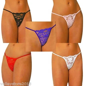 Lote de 20 piezas Sexy Encaje Transparente Tangas Bragas Cuerda G Lencería Ropa Interior OS S M L - Imagen 1 de 11