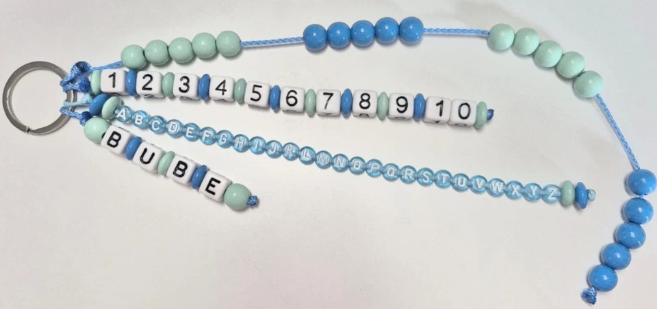 ABC Rechenkette📚mit Wunschnamen 📚Schulstart📚Lernhilfe📚Junge📚Zahlen 1-10 - Bild 1 von 1