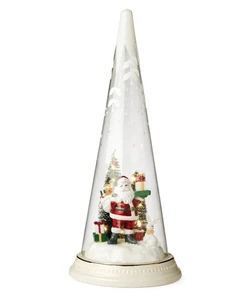 Lenox Merry magic Santa friends light up glass cone Xmas figure - Picture 1 of 1