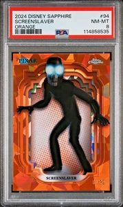 SCREENSLAVER #94 2024 Topps Chrome Disney Sapphire ORANGE 🔥 01/25 PSA 8 NM-MT - Bild 1 von 2