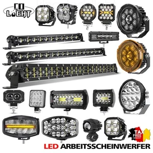 2X LED Arbeitsscheinwerfer Light Bar Offroad Flutlicht Strahler 12V 24V LKW Auto - Bild 1 von 55