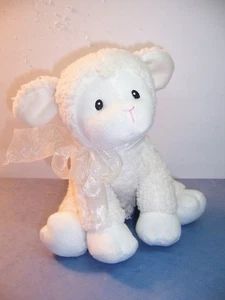 Costco Little Miracles Kuschel-Lamm Schaf cremefarbene weiße Plüsch-Fliege Baby 10 Zoll - Bild 1 von 5