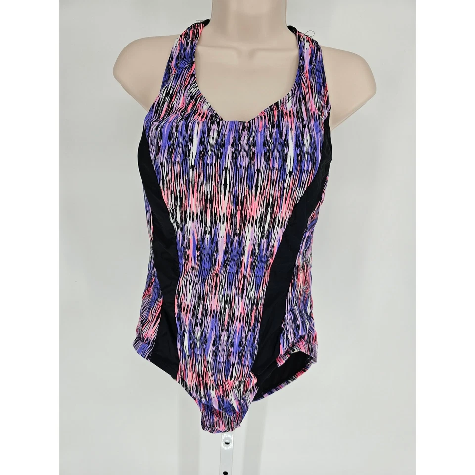 Traje de baño Catalina para mujer talla L de una pieza corte atlético púrpura rosa Foto 1 de 4