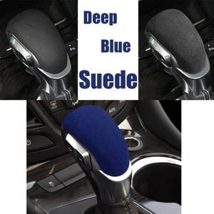 Deep Blue Suede Car Gear Shift Knob Cover Trim For Buick Envision Encore GX 16+ - Picture 1 of 5