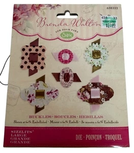 Sizzix Set Fibbie Fustellate Grandi Sizzlits Brenda Walton Crafting Scrapbooking 658333 - Foto 1 di 12