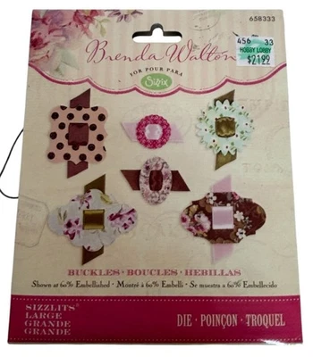 Sizzix Large Die Buckles Set Sizzlits Brenda Walton Crafting Scrapbooking 658333 - Image 1 of 4