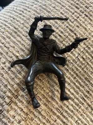 佐罗·沃尔特·迪斯尼丽都大号复古 20 世纪 50 年代安装黑色塑料玩具人偶 — 第 1/4 张图片