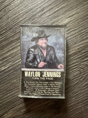 Waylon Jennings Cassette-Turn The Page Cassette Country Music Legend Vintage - Imagem 1 de 3