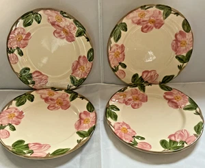 (4) FRANZISKANER WÜSTENROSE 9-3/8" Mittagessen Teller England Bodenstempel neuwertig! - Bild 1 von 3