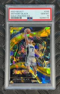 2023 Select Anthony Black Gold Cracked Ice RC Bookend 10/10 PSA 10 gemme ottime condizioni #296 - Foto 1 di 2