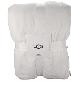 UGG Novah SNOW KING SIZE Bettdecke weiß 110" x 96" so weich NEU mit Etikett - Bild 1 von 6