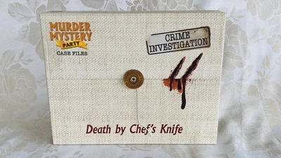 Murder Mystery Dinner Party Game - Death by Chef's Knife Case File ~ New /Sealed - Image 1 of 4