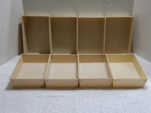 8 VINTAGE RUBBERMAID INTERLOCKING DRAWER ORGANIZERS TRAYS JBI-2916   9 x 6 x 2 - Picture 1 of 5