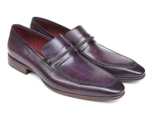 Paul Parkman Men's Purple Loafers Handmade Slip-On Shoes (ID#068-PURP) - Picture 1 of 7
