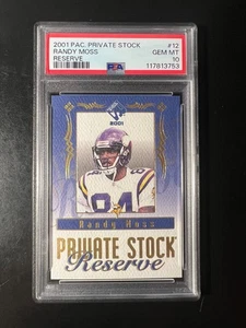 2001 Private Stock Reserve #12 Randy Moss PSA 10 POP 2  - Picture 1 of 2