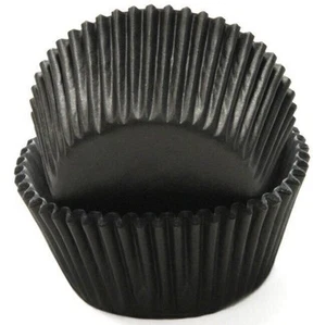 Chef Craft 50 Count Cupcake Liners Muffin Size Baking Cups - Black - Picture 1 of 2