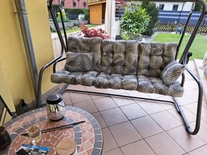 Hollywoodschaukel klappbar 220lx134bx157h, klappbare Sitzfläche zur Liegeplätze - Bild 1 von 2
