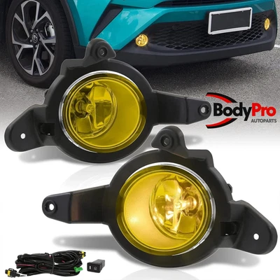适用于 2018 - 2019 年丰田 CHR C-HR 雾灯黄色电线 + 开关 左 + 右 — 第 1/4 张图片