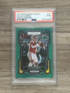 2024 Prizm Draft Picks Dillon Gabriel FOTL Green Shimmer Rookie /8 PSA 9 Browns - Picture 1 of 2