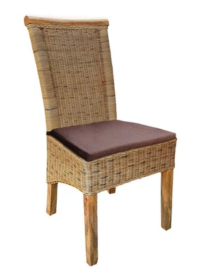 Rattanstuhl Esszimmerstuhl tabacco Perth Korbstuhl Rattan Stuhl nachhaltig - Bild 1 von 4