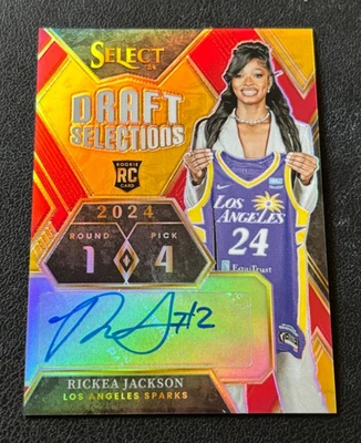 Rickea Jackson 2024 Panini Select WNBA Draft Selections Red Prizm Auto #'d /99 - Image 1 of 2