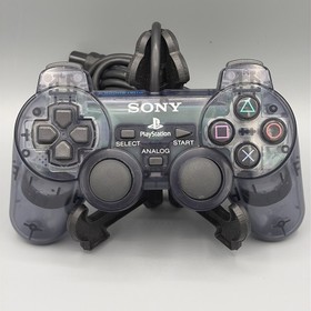 Sony PlayStation 2 PS2 Dualshock Controller Smoke Transparent Clear Gray- Tested