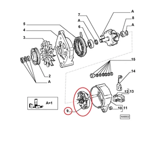 RADDRIZZATORE ALTERNATORE FIAT CROMA - LANCIA THEMA ORIGINALE 9939757 - Foto 1 di 1