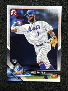 Amed Rosario #34 2018 Bowman Baseball Rookie Karte Menge New York Mets - Bild 1 von 2