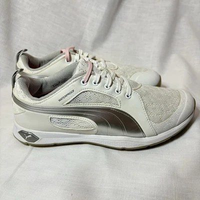 Zapatos de golf Puma Biofly Mesh para mujer blancos, plateados Puma, rosa Dogwood talla: 7,5 nuevos Foto 1 de 4