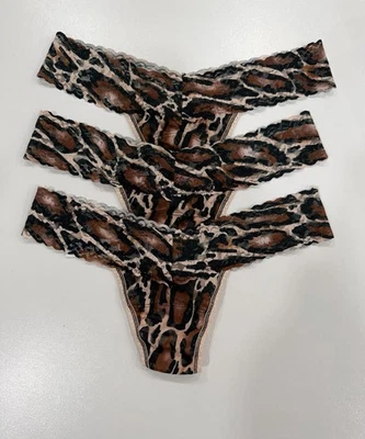 NEW Hanky Panky  Assorted  3-Pack Lace Low Rise Thongs  One Size - Image 1 of 4