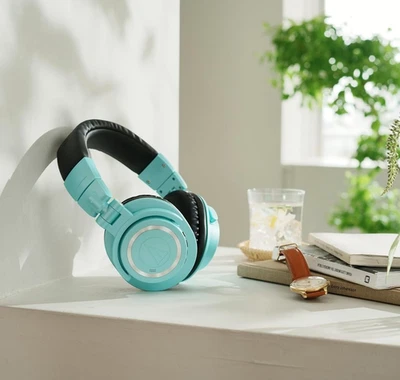 NUEVO Audio-Technica ATH-M50x Azul Hielo Estudio Monitor Auriculares Profesionales Foto 1 de 4