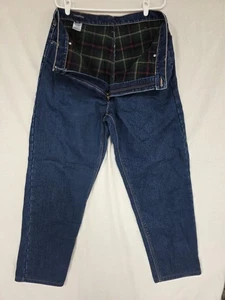 Lands End Square Rigger karierte Flanell gefütterte Herrenjeans Größe 38" x 32" (H8) - Bild 1 von 6