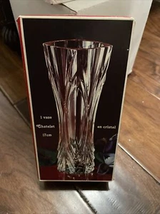 Vintage Lead Crystal Bud Vase Cristal D'Arques 6.75" France Bleikristall w Box - Picture 1 of 4