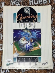 Felo Ramirez Signed Inscribed Florida Marlins Opening Day Inaugural Program JSA - Picture 1 of 6