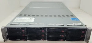Servidor Supermicro de 2 nodos con 2x X10DRT-P, 4x E5-2680v4 14-C 2,4 GHz, 1 TB de RAM, 2x PSU - Imagen 1 de 6