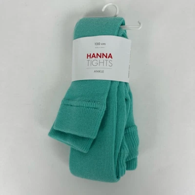 Medias al tobillo Hanna Andersson niñas verde azulado claro/verde menta sin pies talla 120/6 Foto 1 de 3