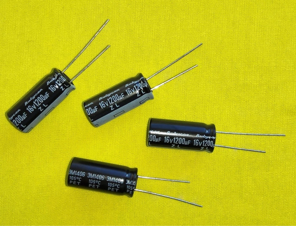 Rubycon 1200uF 16V 105°C ELKO Kondensator Radial Menge Wählbar 1-10 Stück - Bild 1 von 1