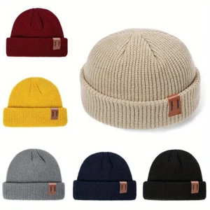 Cappello uomo berretto invernale caldo lavorato a costine Docker teschio berretto pescatore - Foto 1 di 17