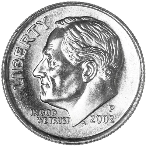 2002 P Roosevelt Dime BU US Coin Cover